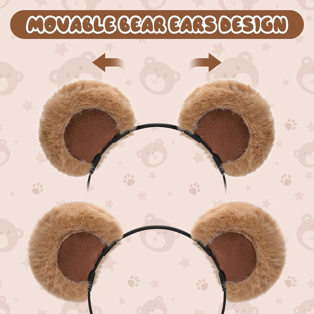 Sightor Bear Ears Headband Cute Bear Hairband Movable Ear Bear Head Wear
