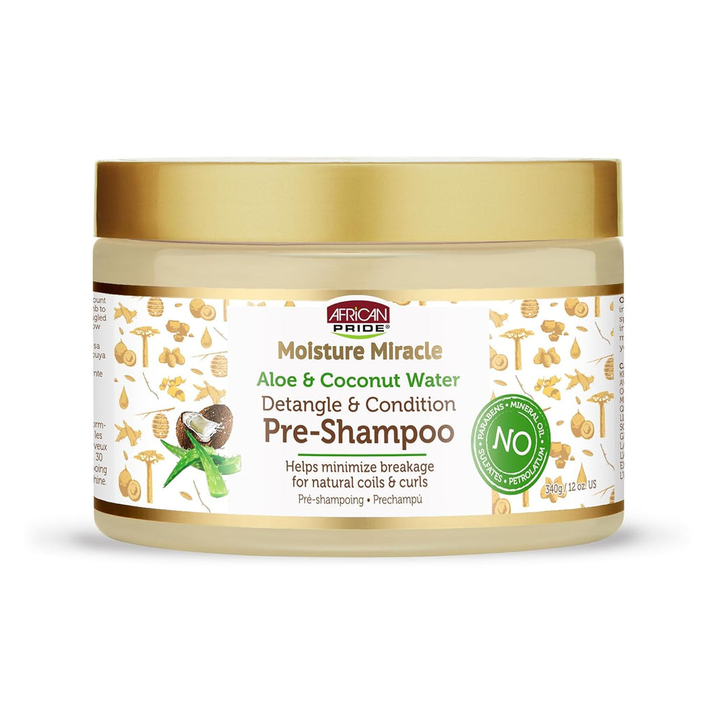 African Pride Moisture Miracle Pre-Shampoo Hair Detangler, 18 Oz