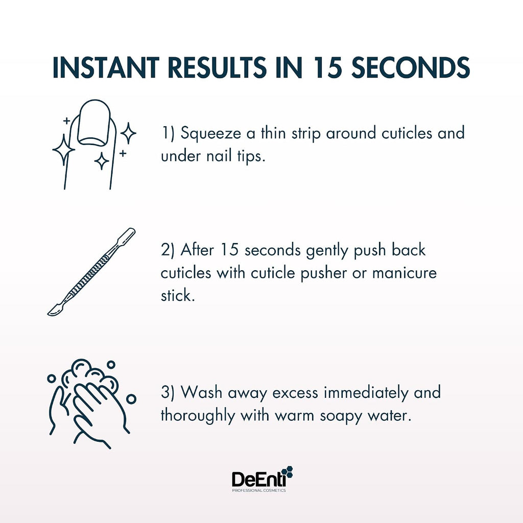 DeEnti Instant Cuticle Remover Gel, Nail Cuticle Softener, 8oz Eucalyptus