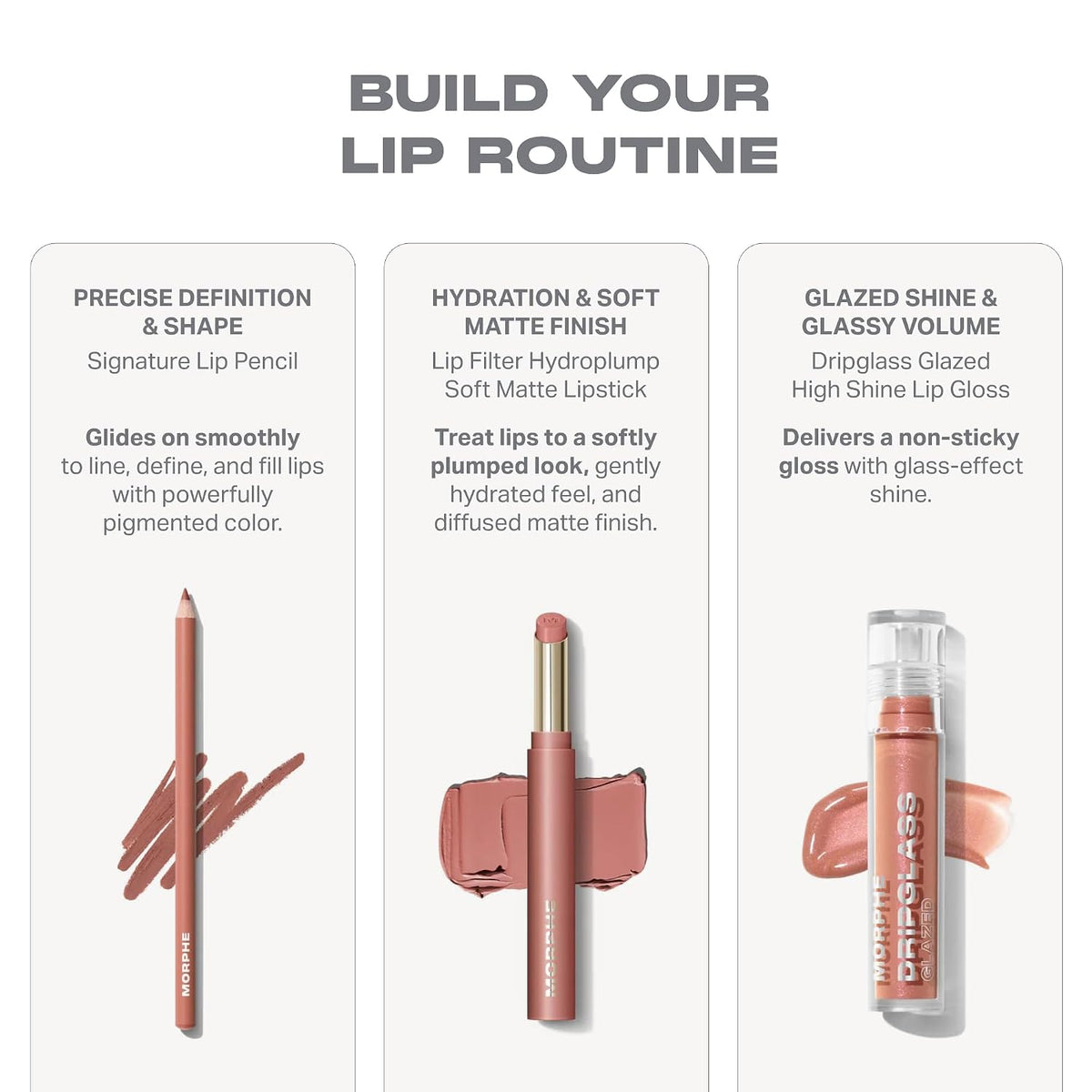 Morphe Signature Lip Liner Pencil - Creamy, Long Lasting Definer for Precise Shaping and Filling - Lip Makeup Essential 