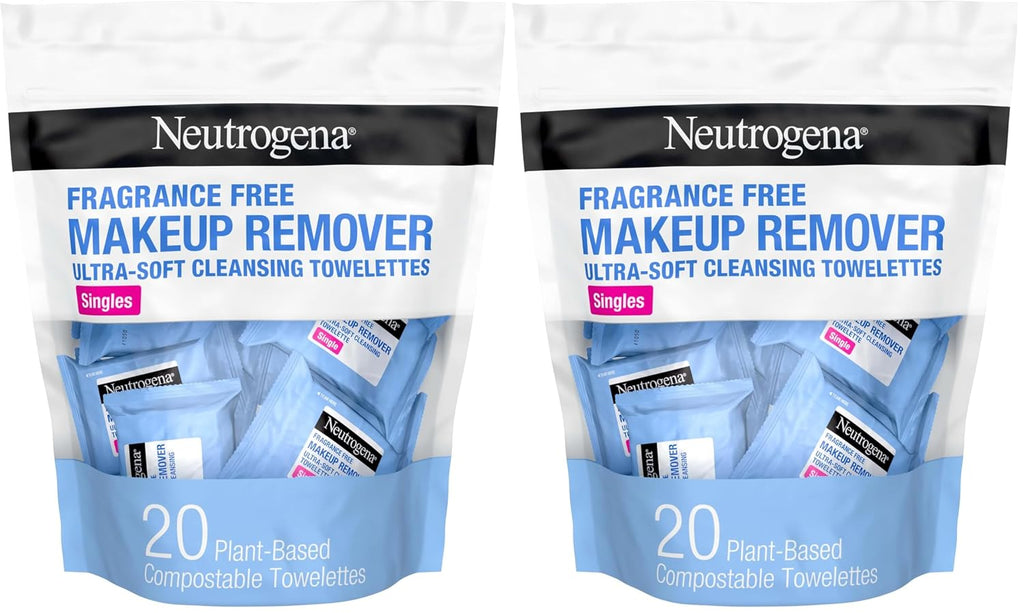 Neutrogena Makeup Remover Towelettes, Daily Single Face Towelettes, 20 Ct
