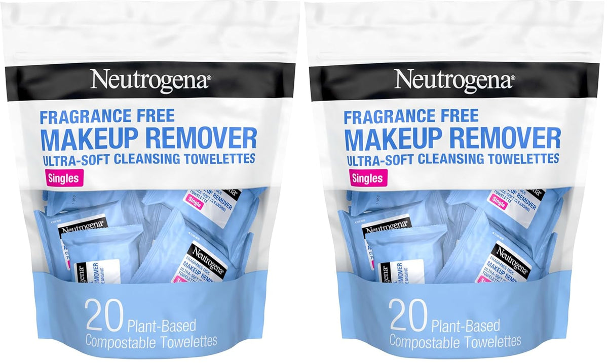 Neutrogena Makeup Remover Towelettes, Daily Single Face Towelettes, 20 Ct