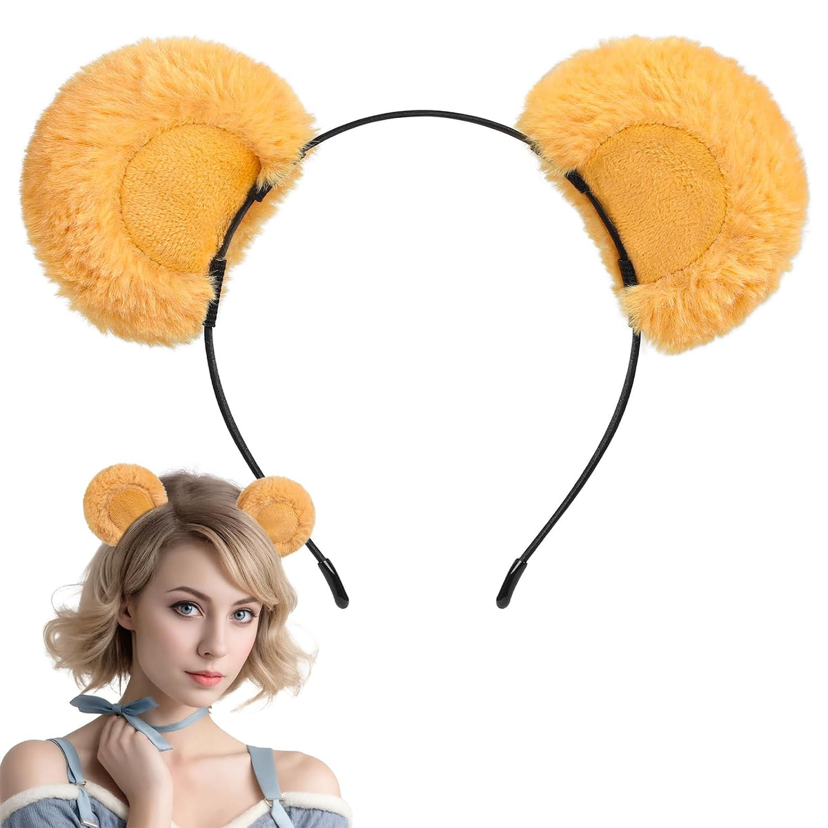 Sightor Bear Ears Headband Cute Bear Hairband Movable Ear Bear Head Wear