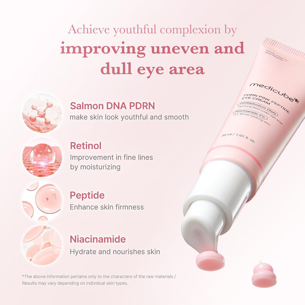 medicube Eye Serum with Salmon DNA PDRN, Peptides & Retinol for Fine Lines
