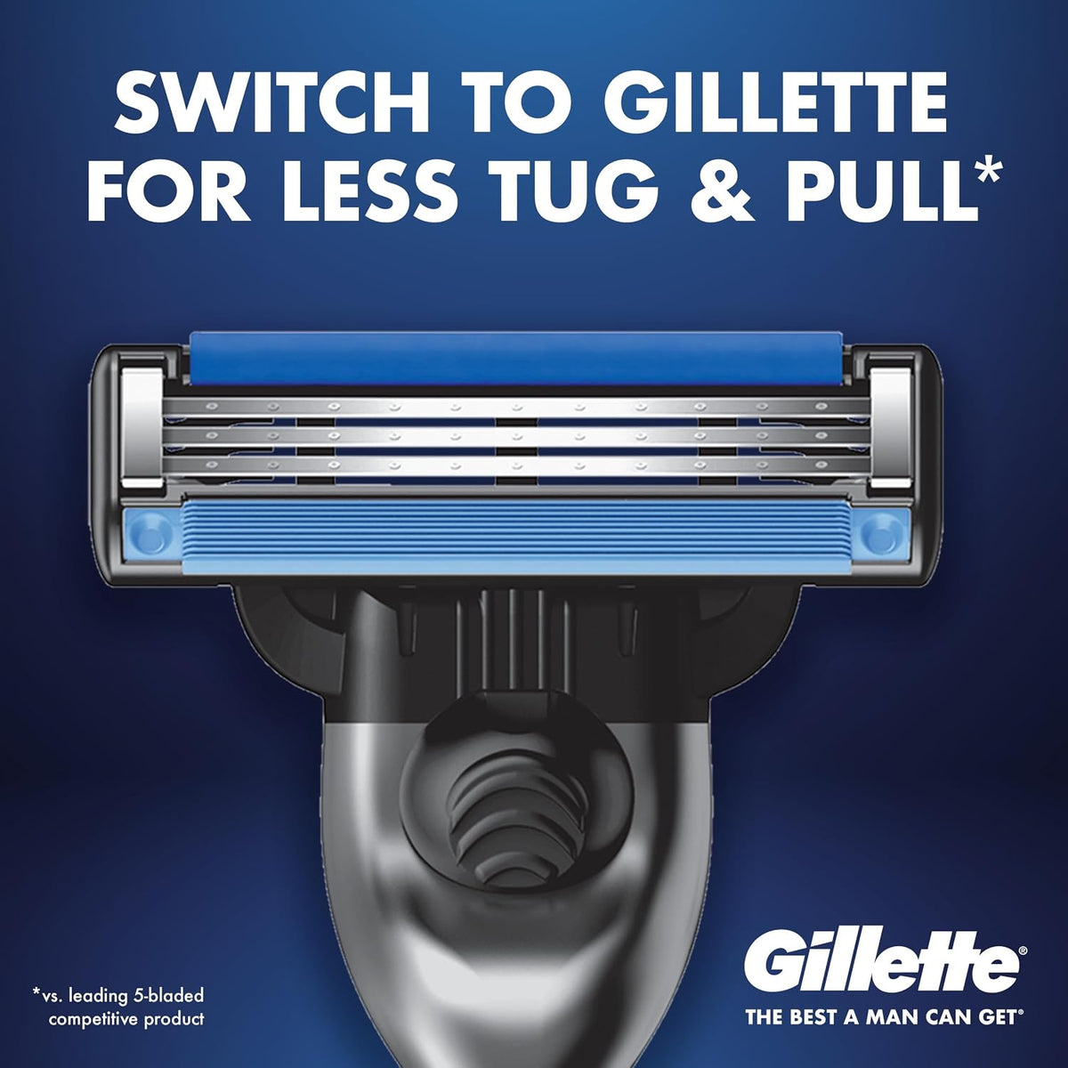 Gillette Mach3 Razor for Men, 1 Razor Handle + 2 Blade Refills