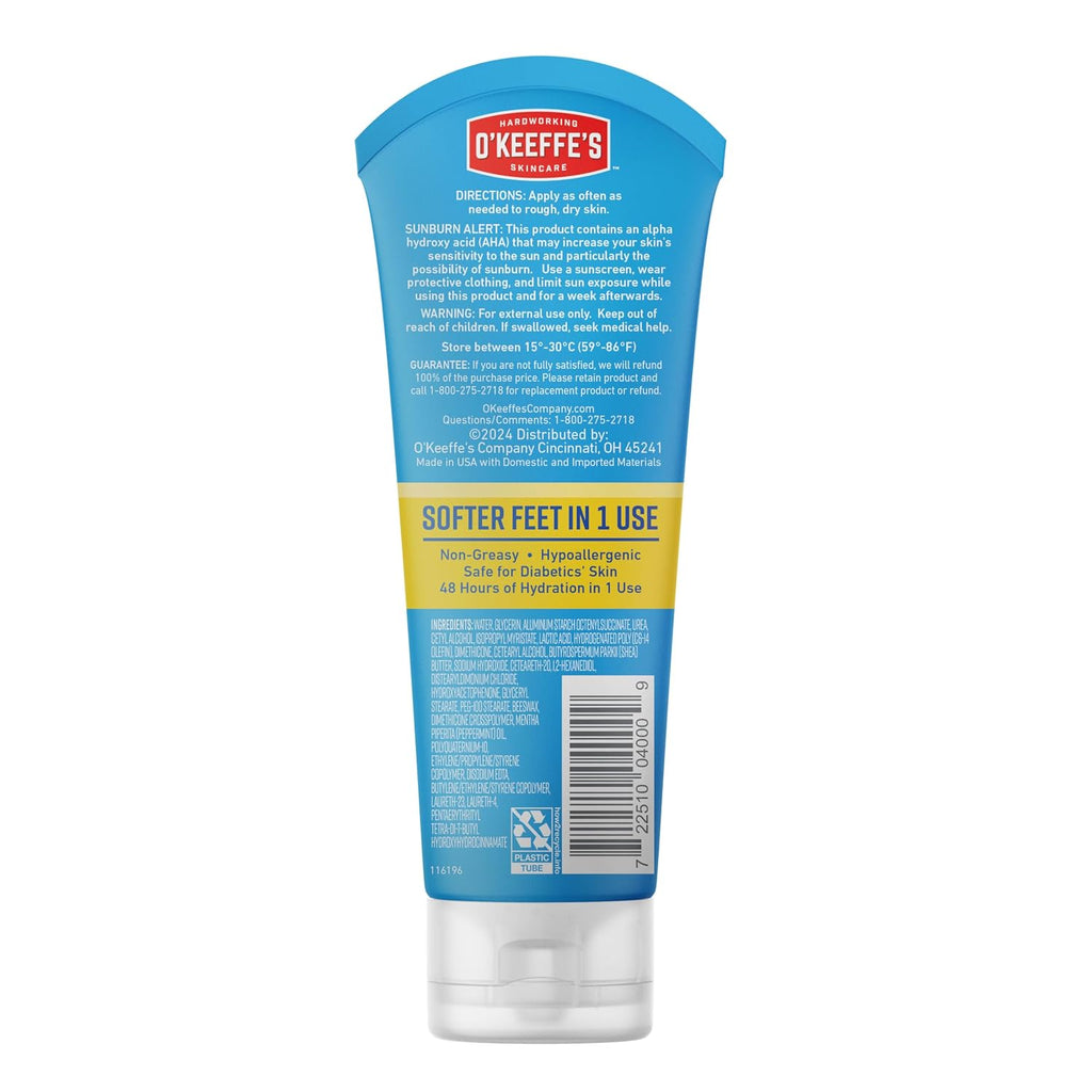OKeeffes Healthy Feet Intense Renewal Cream, 3 oz Tube, 1-Pack