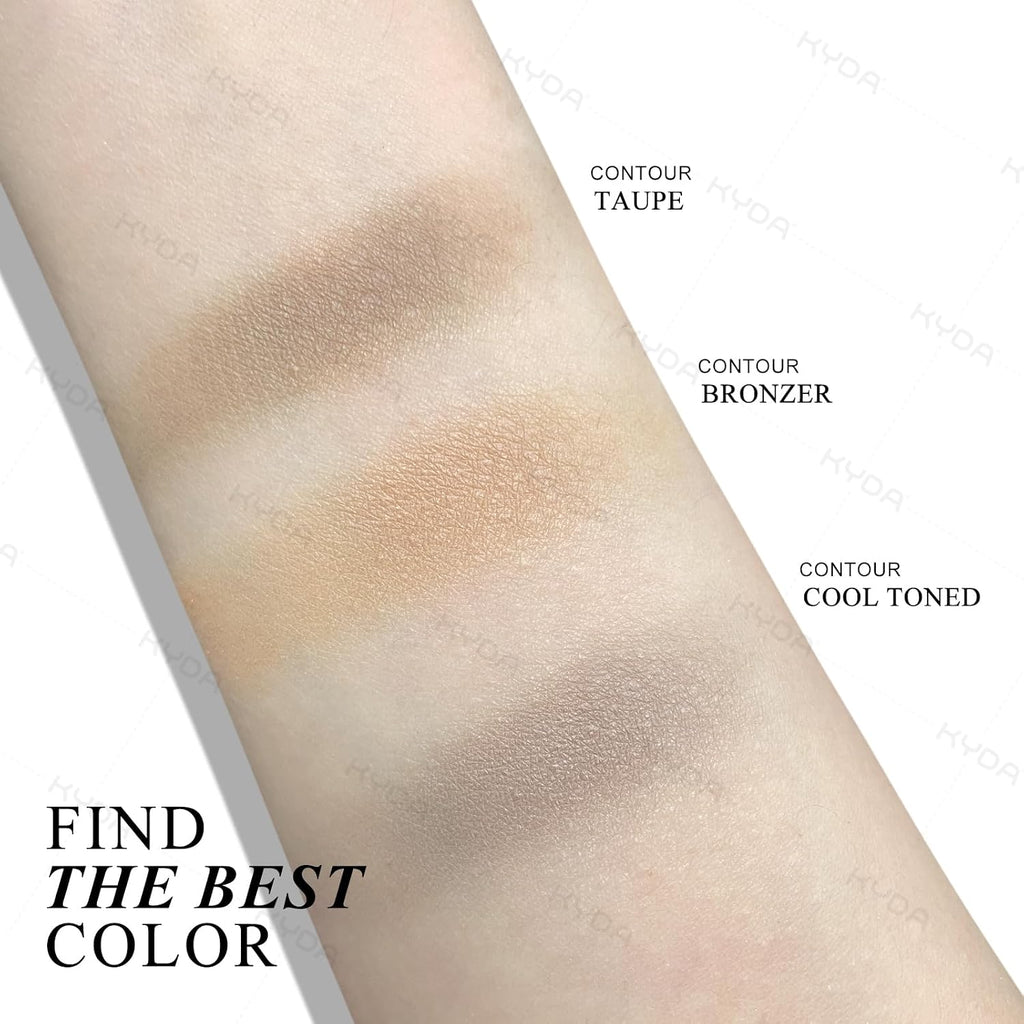KYDA Face Sculpting Contour Palette, Smooth Matte Contour Pressed Powder, Ultra-fine Lightweight, Easy to Blend, Multius