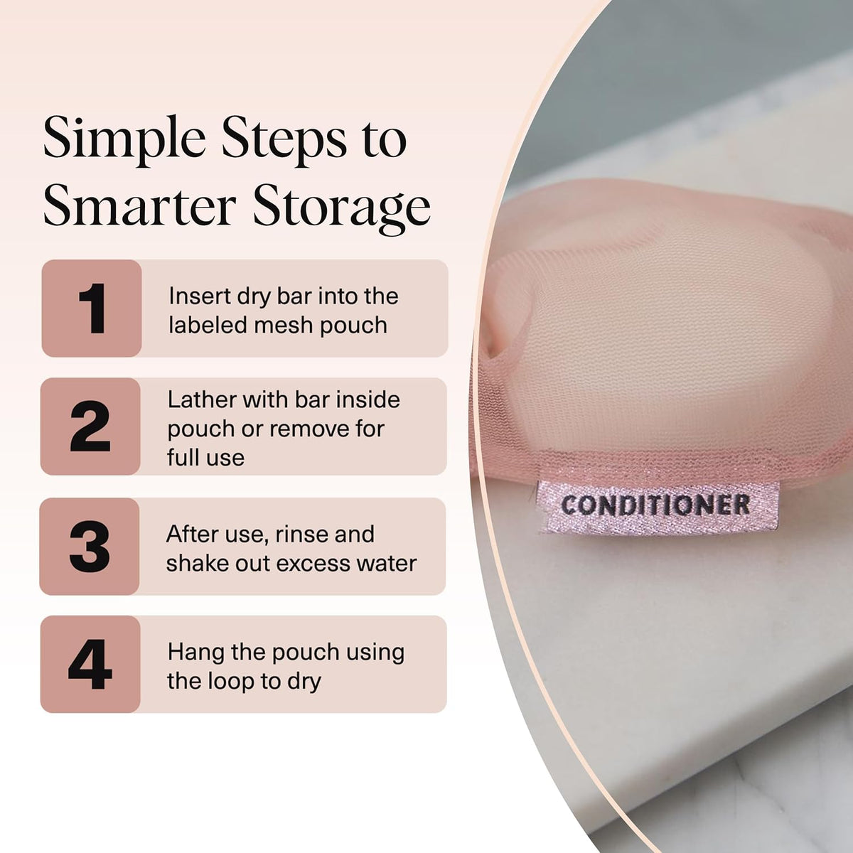 Kitsch Soap Saver Bag – Patented Mesh Bag Soap Holder – 2pc Set