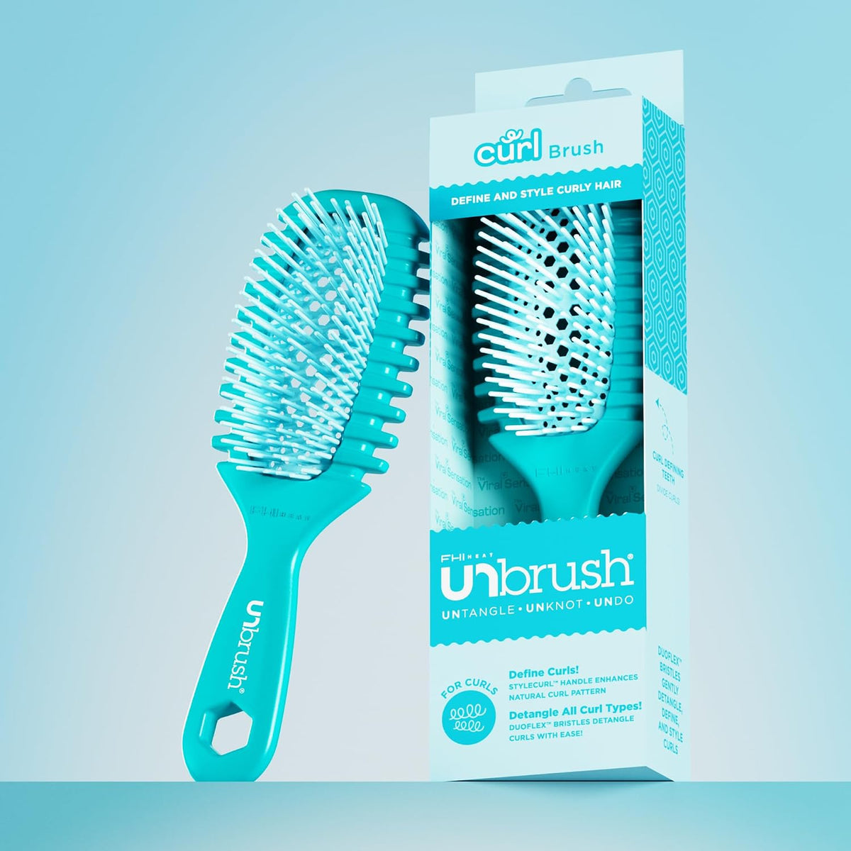 FHI Heat UNbrush Curl Detangling Brush for use on Wet Hair Only