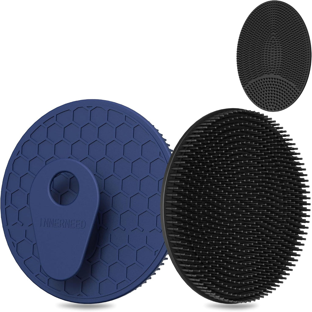 INNERNEED Food-Grade Soft Silicone Body Scrubber Shower Brush, Black