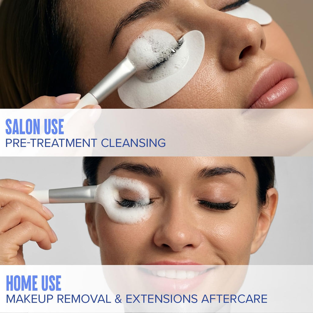 STACY LASH Eyelash Extension Shampoo + Brush / 1.69 fl.oz / 50ml / Korean Makeup Remover/Eyelid Foaming Cleanser/Wash fo