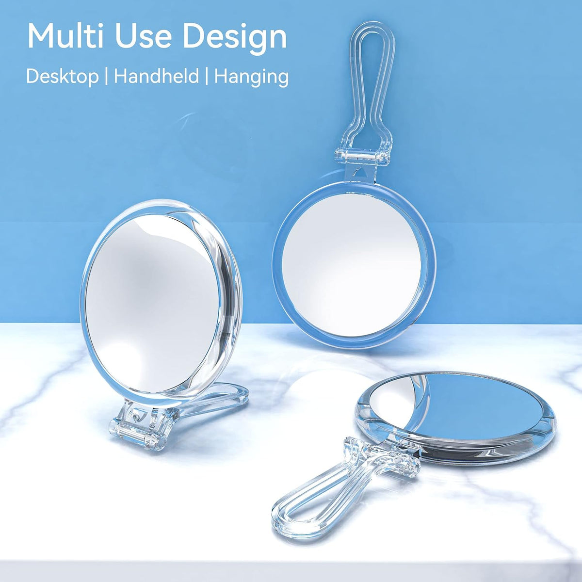 30X Magnifying Mirror for Travel with Handle, Double-Sided 1X/30X Magnification Hand Mirror for Makeup,Travel Mirror for
