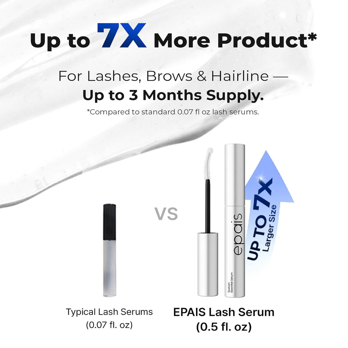 EPAIS Eyelash Serum 7 Peptide & Biotin for Fuller Lashes Growth, 0.50 fl. oz