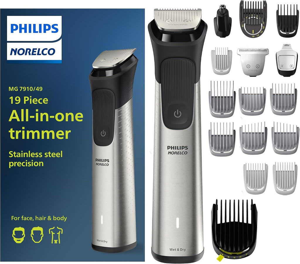 Philips Norelco All-in-One 7000 22-in-1 Trimmer, Face, Hair & Body, Steel