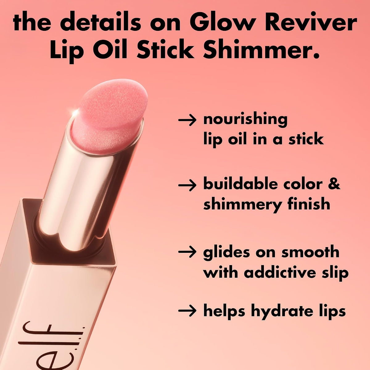 e.l.f. Glow Reviver Lip Oil Stick, Plumstruck