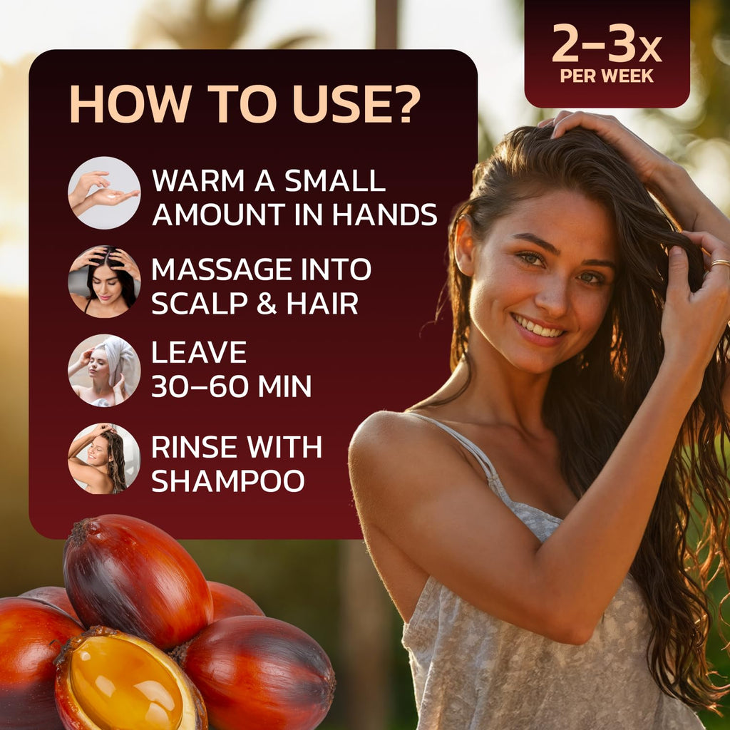 Batana Oil for Hair Growth - 100% Pure & Unrefined Raw Dr Sebi Botana Oil