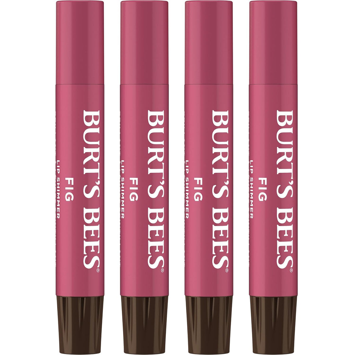 Burt's Bees Shimmer Lip Tint Set, Tinted Lip Balm Stick, Moisturizing for All Day Hydration with Natural Origin Glowy Pi