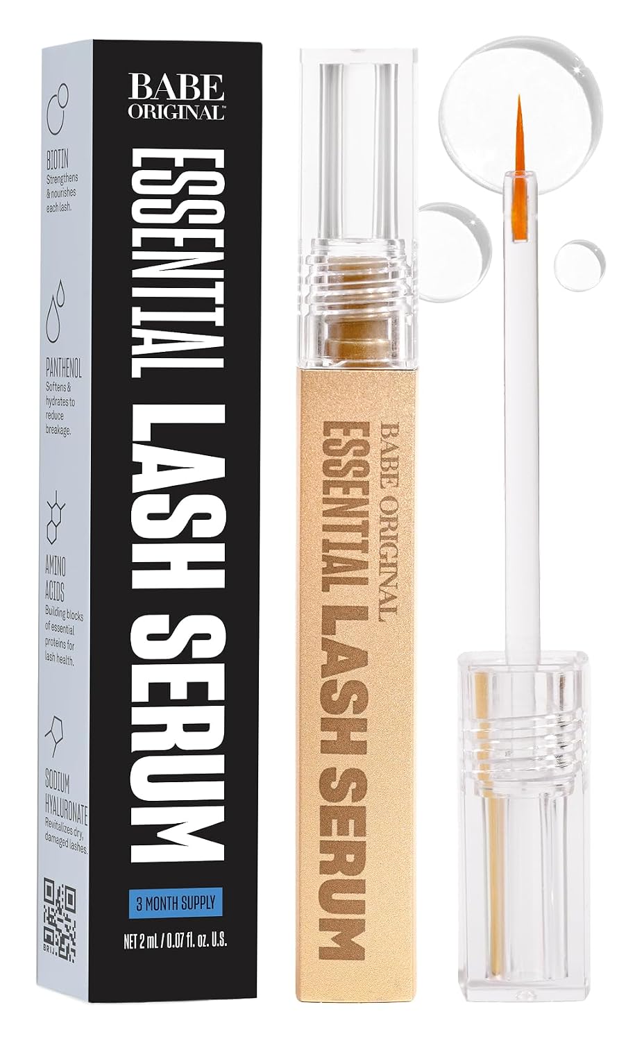 Babe Original Lash Serum - Fuller & Longer Looking Eyelashes, Advanced Lash Enhancing Treatment for Natural Lashes, Exte