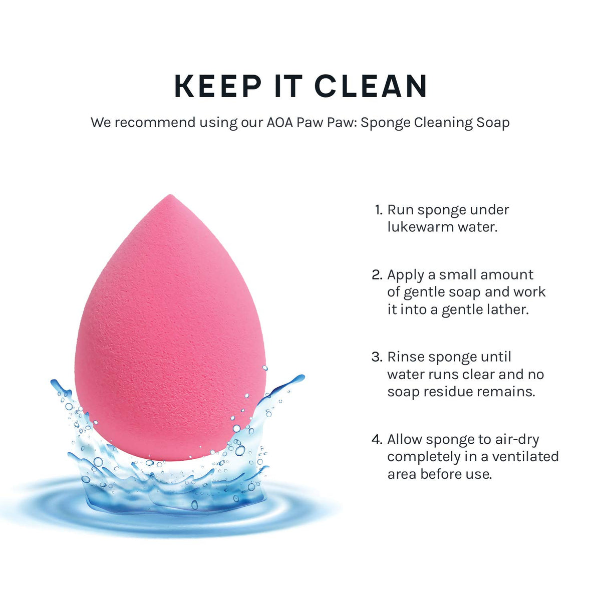 AOA Studio Collection makeup Sponge Set Latex Free and High-definition Set of 6 makeup Wonder blender For Powder Cream a