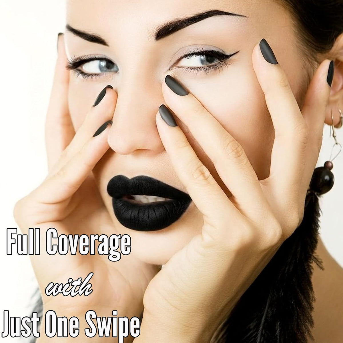 Mynena Jet Black Long Lasting Waterproof Matte Liquid Lipstick - Linda