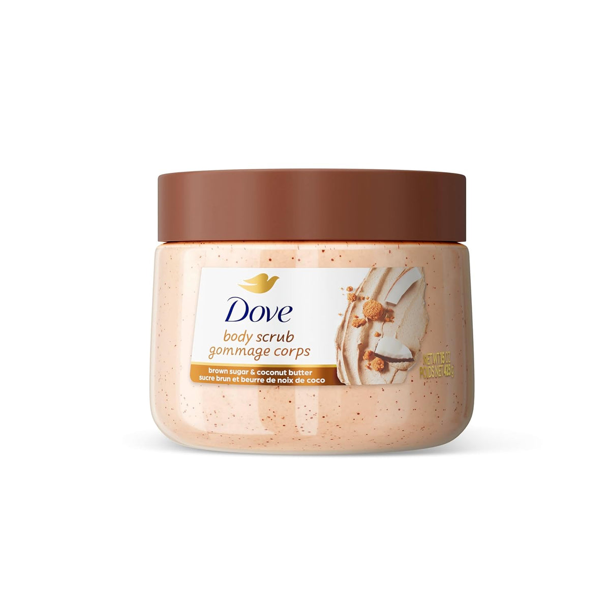 Dove Exfoliating Body Scrub, Brown Sugar & Coconut Butter, 15 oz