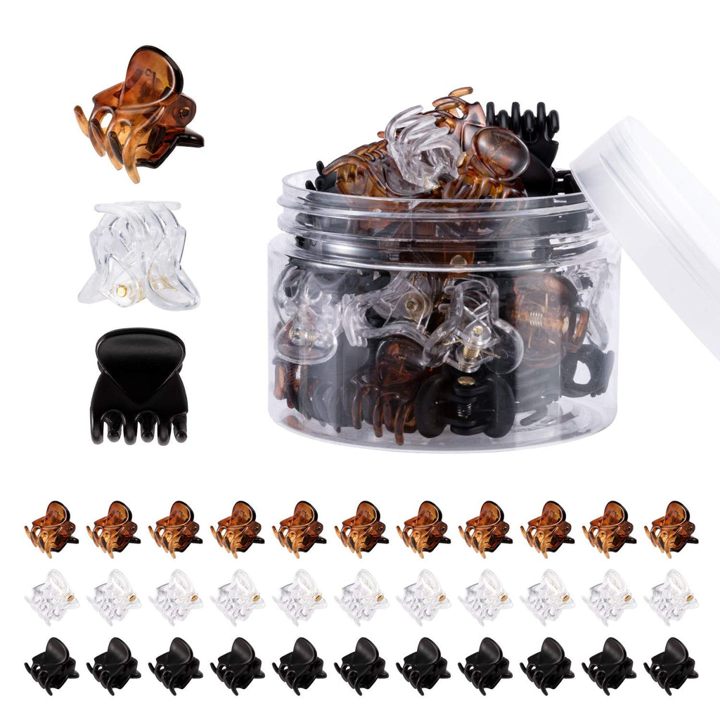 YOHAMA 36Pcs Mini Hair Claw Clips Kids Adult Strong Hold Bangs Clips 3color