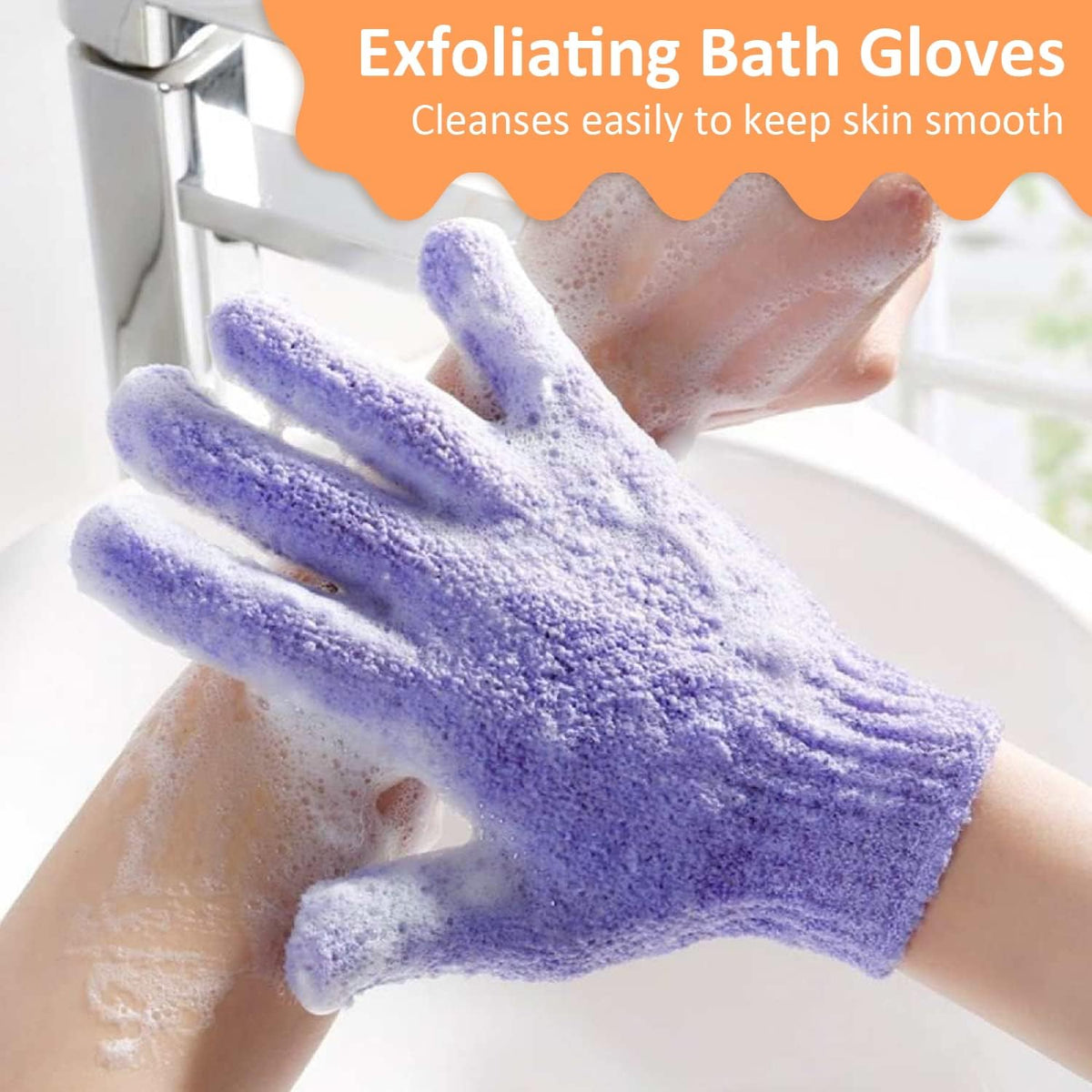 30 Pcs Exfoliating Gloves for Shower, 15 Colors Body Exfoliator Glove with Hanging Loop, Scrub Exfoliate Glove Mitt Bath