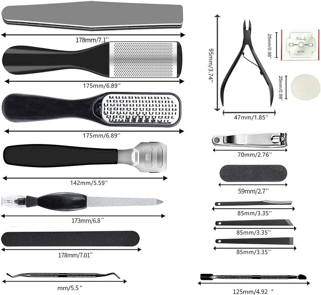 36 in 1 Pedicure Kit, Foot Callus Remover with Foot File&Foot Rasp