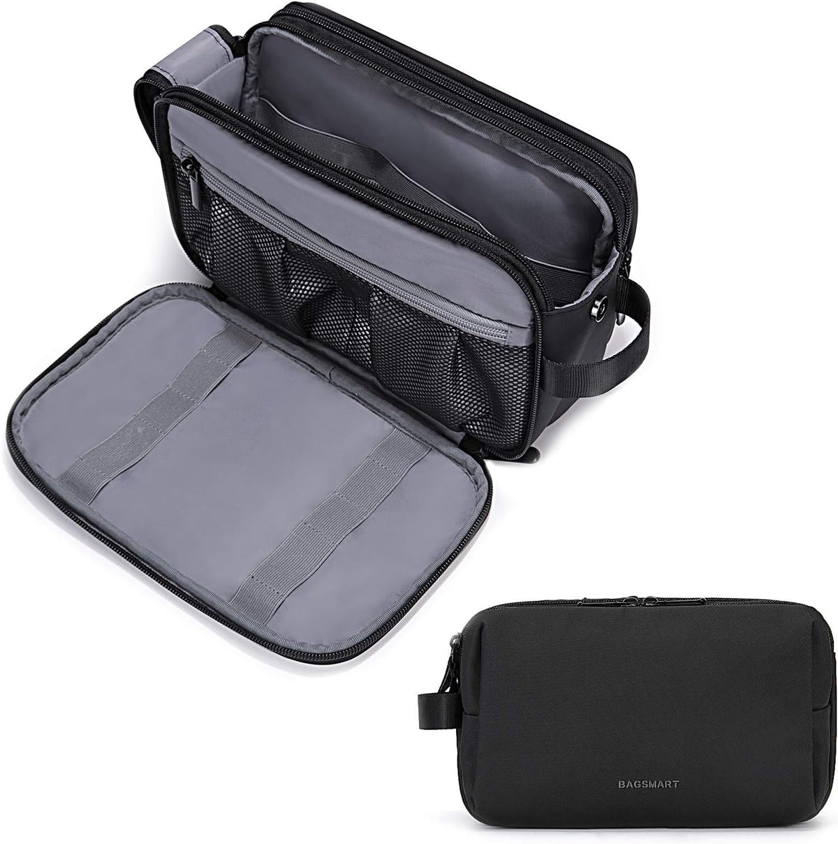 BAGSMART Toiletry Bag for Men, Travel Toiletry Organizer Dopp Kit Water-resistant Shaving Bag for Toiletries Accessories