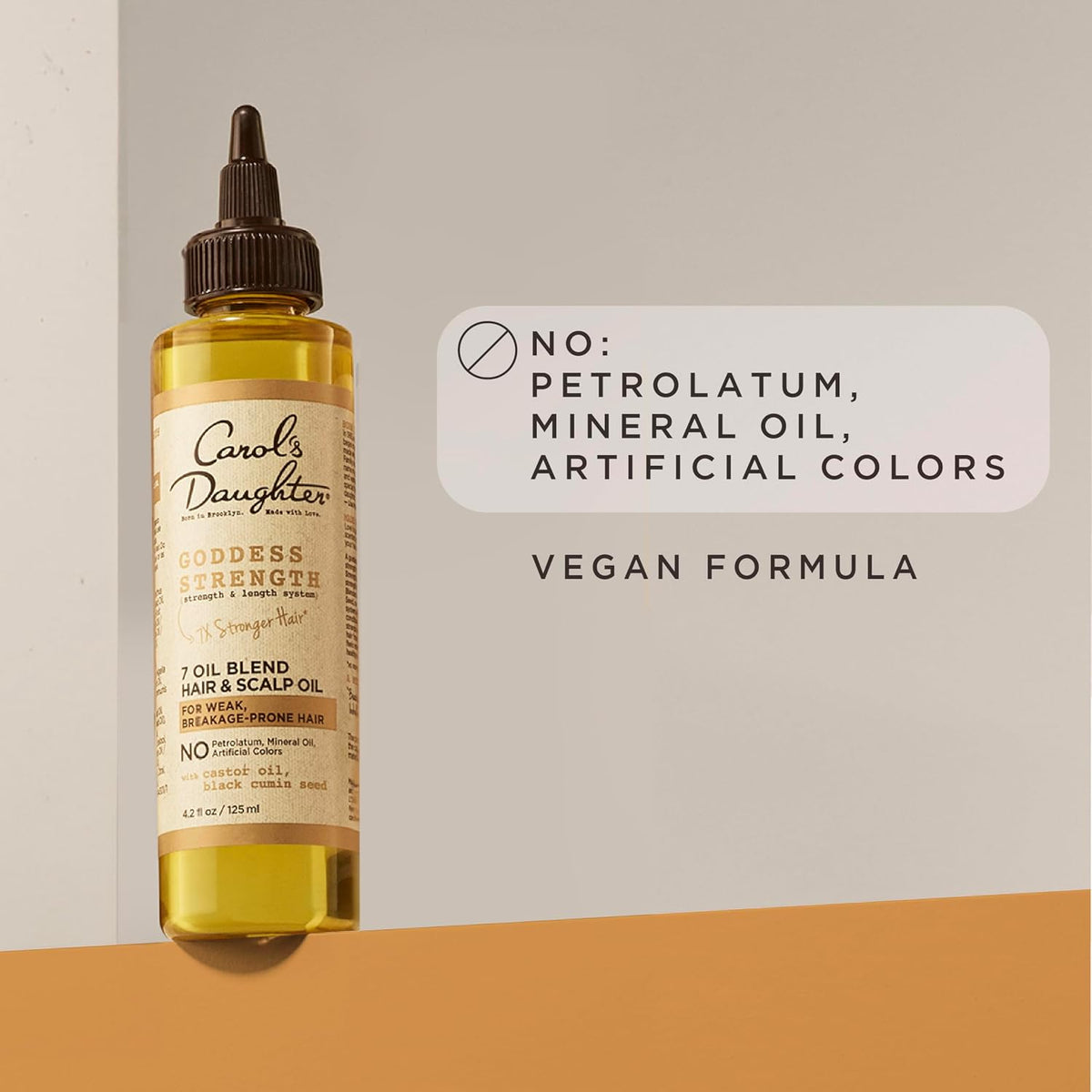 Carol's Daughter Goddess Strength 7 Oil Blend Scalp and Hair Oil for Waves, Coils and Curls, Hair Treatment with Castor 