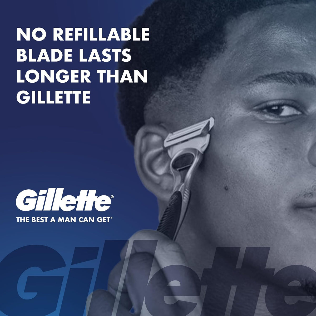 Gillette SkinGuard Razor Blade Refills for Men, 2 Blade Cartridge, SkinGuard for Sensitive Skin, Lubrication, Fits SkinG
