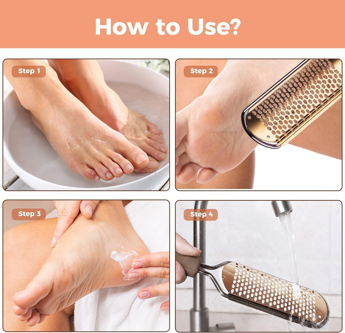 Foot File Foot Scrubber Pedicure - Callus Remover for Feet Easkep Professional Grater Rasp Foot Scraper Corns Callous Re