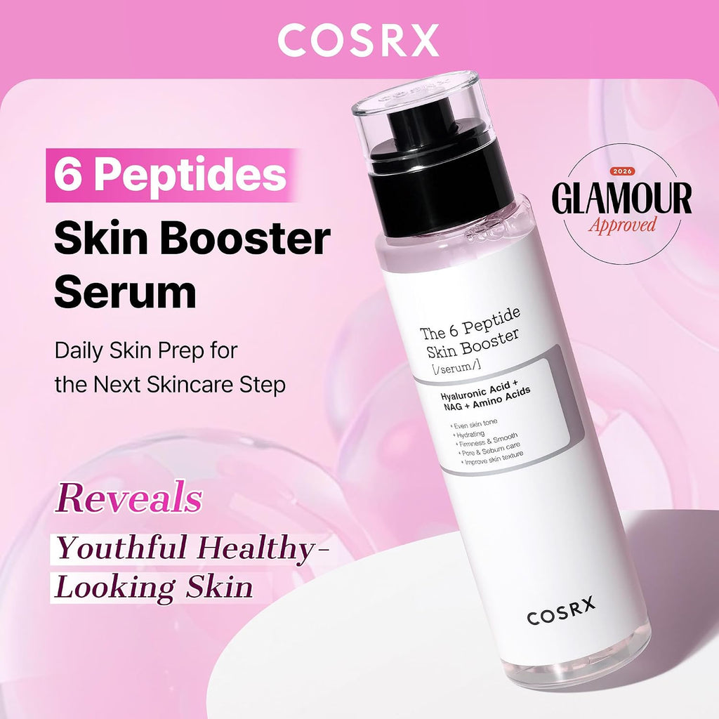 COSRX 6X Peptide Collagen Skin Booster Toner Serum for Dull Skin, 5.07 oz