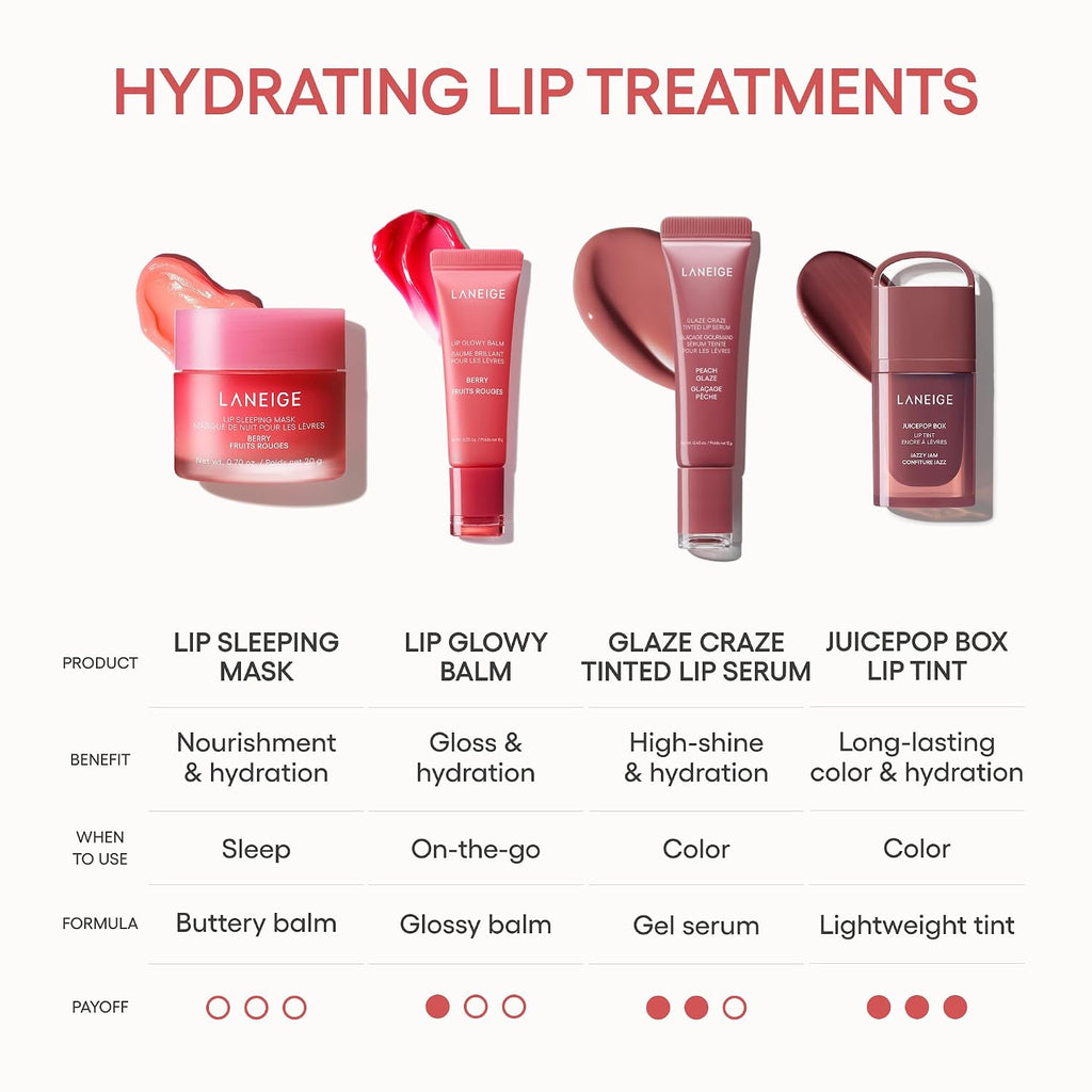 LANEIGE JuicePop Box Korean Lip Tint | Hydrating Lightweight Tint