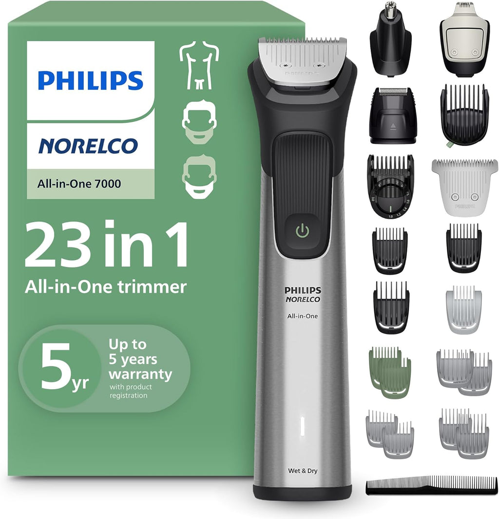 Philips Norelco All-in-One 7000 22-in-1 Trimmer, Face, Hair & Body, Steel