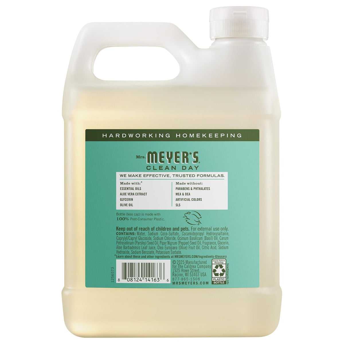 MRS. MEYER'S CLEAN DAY Liquid Hand Soap Refill, Basil, 33 fl oz