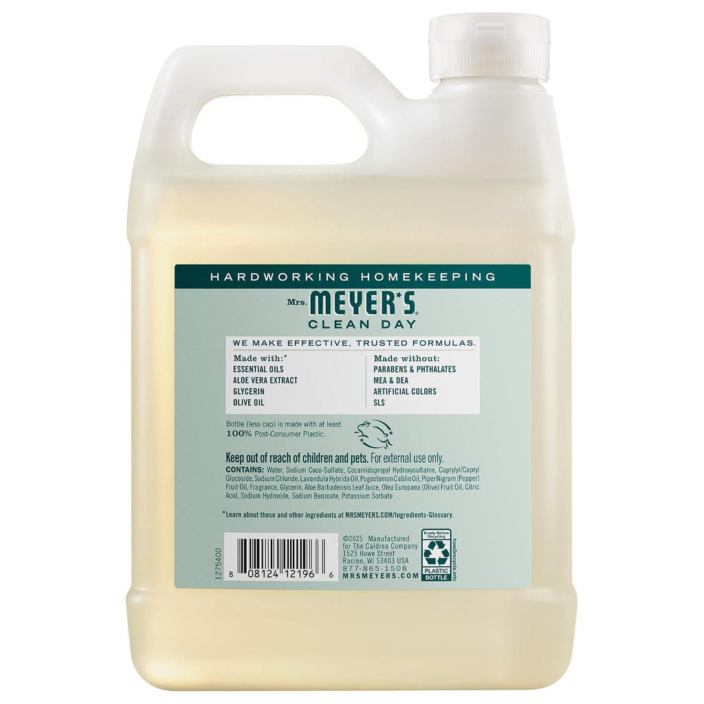 Mrs. MEYER'S CLEAN DAY Hand Soap Refill, Birchwood Scent, 33 Fl Oz Bottle