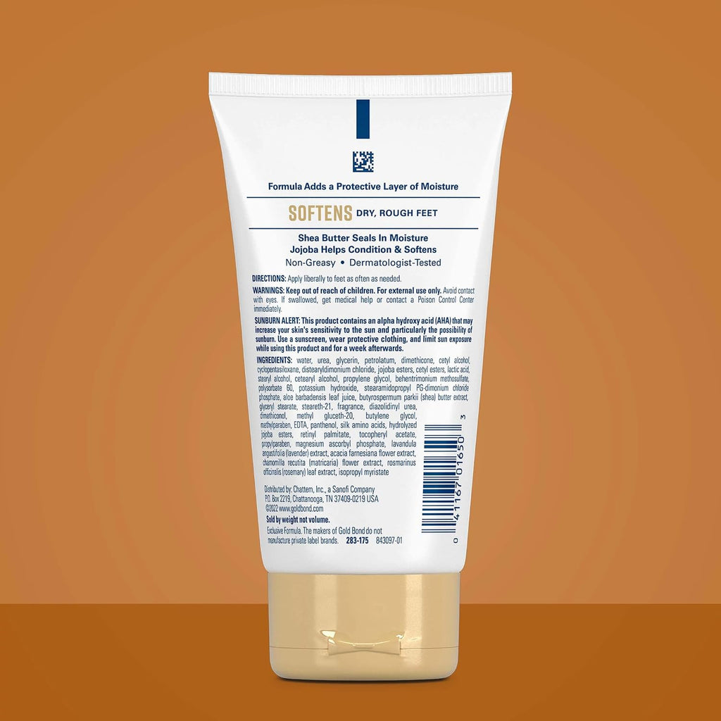 Gold Bond Softening Foot Cream, 4 Oz., Foot Lotion for Dry Feet