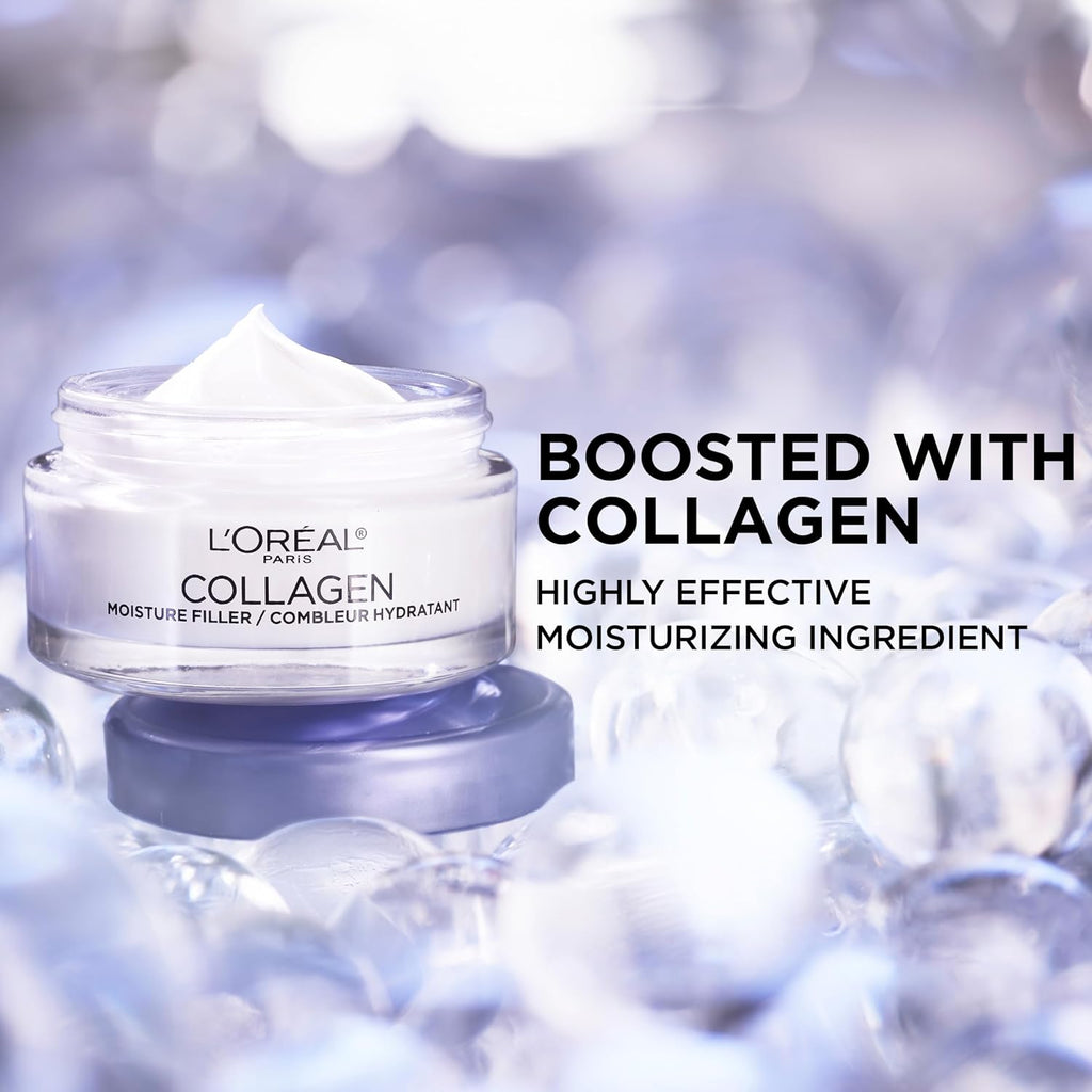 L’Oreal Paris Collagen Daily Face Moisturizer, Anti Aging Face Cream to Reduce Wrinkles and Provide Intense Hydration, 1
