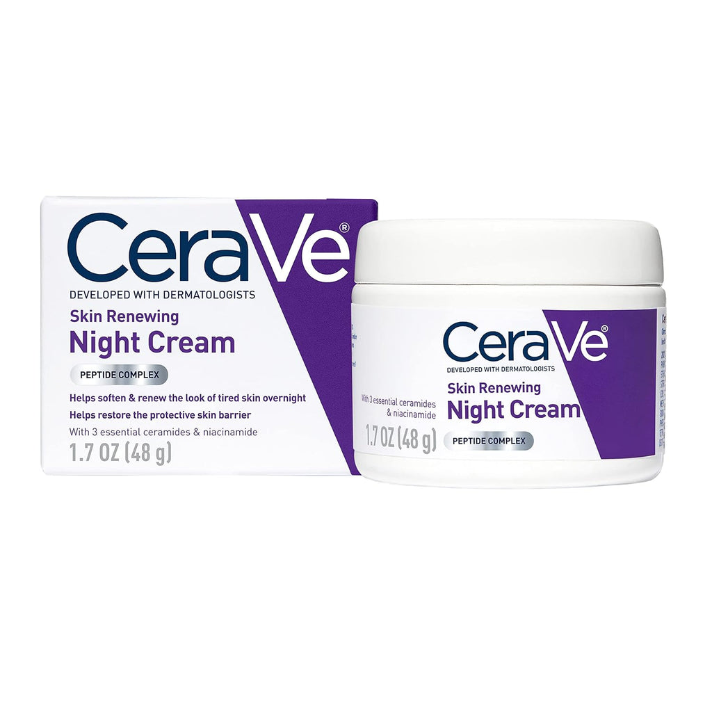 CeraVe Night Cream, Facial Moisturizer with Peptides & Niacinamide, 1.7oz
