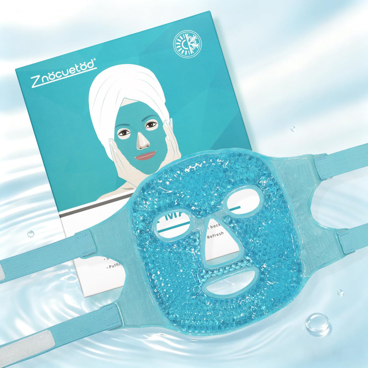 Cold Face Ice Mask Facial Ice Pack Cooling Mask with Storage Bag