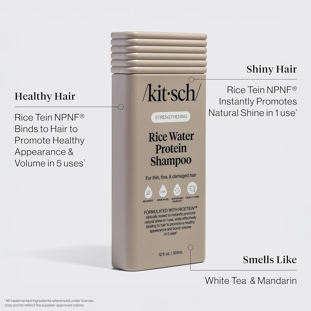 Kitsch Rice Water Shampoo and Conditioner Set for Hair Growth – Made in USA