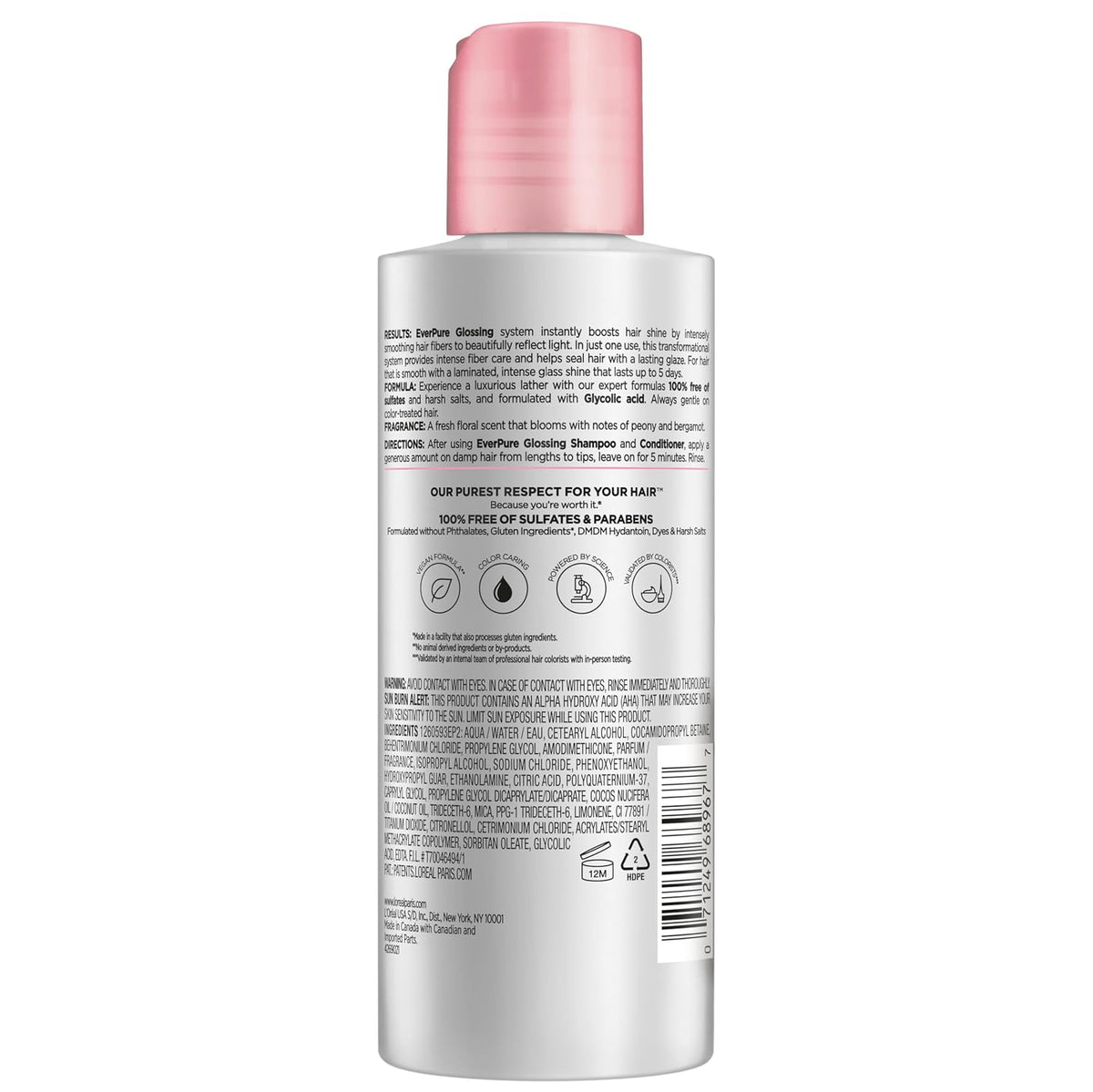 L'Oreal Paris Sulfate Free Glossing Lamination Hair Mask, 5.1 Fl Oz