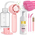 Eyelash Extension Cleanser Lash Mousse Lash Shampoo for Extensions, USB Mini Portable Fan Rechargeable Electric Handheld