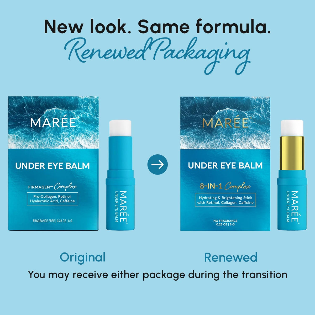 MAREE Retinol Under Eye Brightener Stick - Under Eye Bags Care Balm Cream