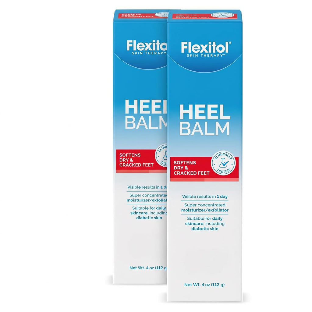 Flexitol Heel Balm 25% Urea Foot Cream for Cracked Heels & Rough Feet, 4 oz
