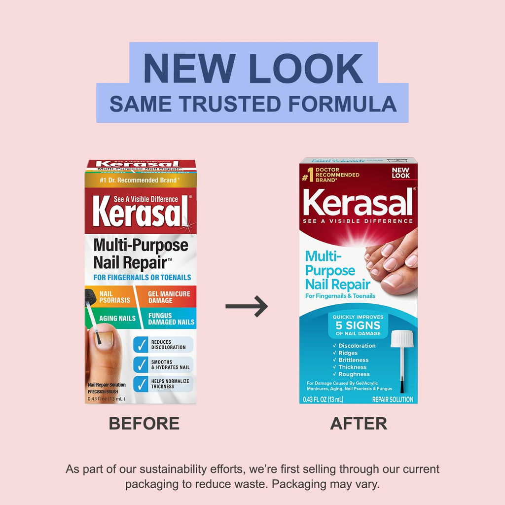 Kerasal Multi-Purpose Nail Repair, Restore Nail Appearance, Brush, 0.43oz
