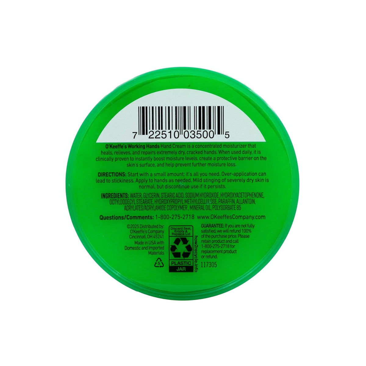 O'Keeffe's Working Hands Cream for Extreme Dryness, 3.4 oz, 2-Pack
