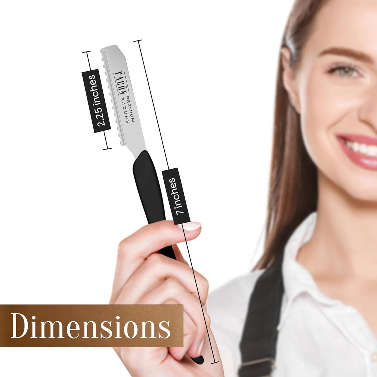 Facón Hair Razors for Cutting Hair - Professional Styling Razor Kit with 11 Replacement Blades, Stainless Steel Hairs Cu