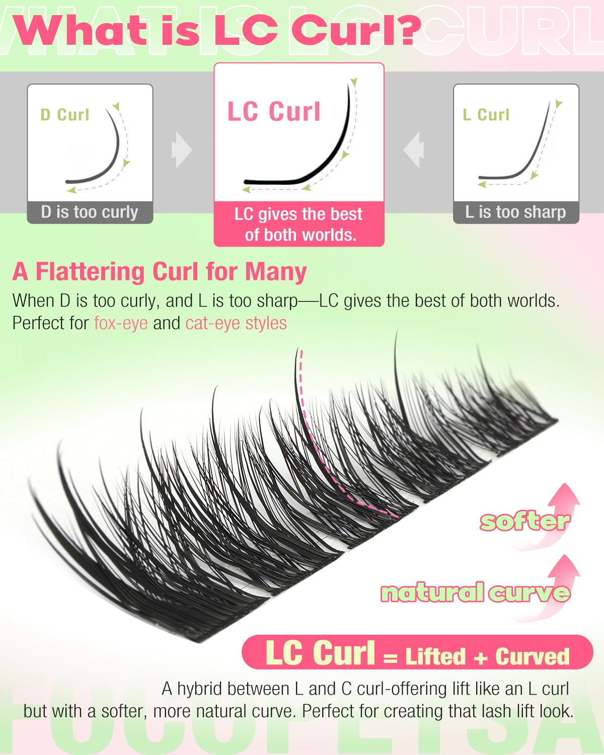 Focipeysa Wispy Lash Clusters Spiky Eyelash Clusters 10-18mm Eyelash Extensions Fox Eye Eyelash Right Left Individual La